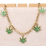 Maple Leaf Charm Anklet Foot Jewelry for Women