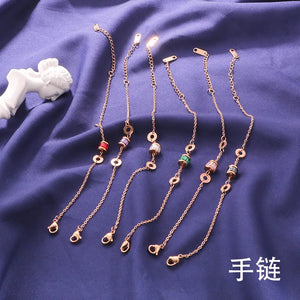Titanium Steel Transfer Bead Retro Bracelet
