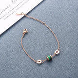 Titanium Steel Transfer Bead Retro Bracelet