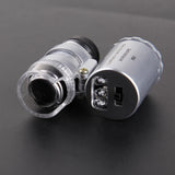 60x Handheld Mini Pocket Microscope Loupe LED Light