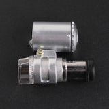 60x Handheld Mini Pocket Microscope Loupe LED Light