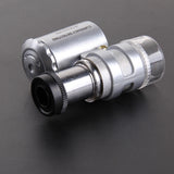 60x Handheld Mini Pocket Microscope Loupe LED Light