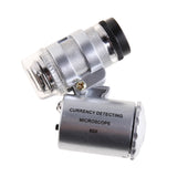 60x Handheld Mini Pocket Microscope Loupe LED Light