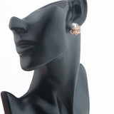 Rose Drop Earrings Simulated Pearl Flowers Jewelry