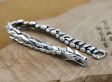 Keel Dragon Bracelet Men's Domineering Silver Retro Men Cuff Bracelet