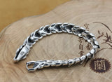 Keel Dragon Bracelet Men's Domineering Silver Retro Men Cuff Bracelet