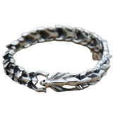 Keel Dragon Bracelet Men's Domineering Silver Retro Men Cuff Bracelet