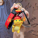 Cartoon Milk Dragon Keychain Pull-back Car Trinket