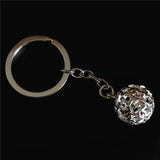 925 Silver Key Chain Ball Pendant Hollow Design