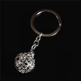 925 Silver Key Chain Ball Pendant Hollow Design