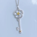 Yellow Crystal Zircon Diamonds Pendant Necklace for Women