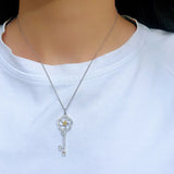 Yellow Crystal Zircon Diamonds Pendant Necklace for Women