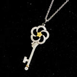 Yellow Crystal Zircon Diamonds Pendant Necklace for Women