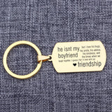 Keychain BBF Gift Stainless Steel Keyring Holder Jewelry Trinkets