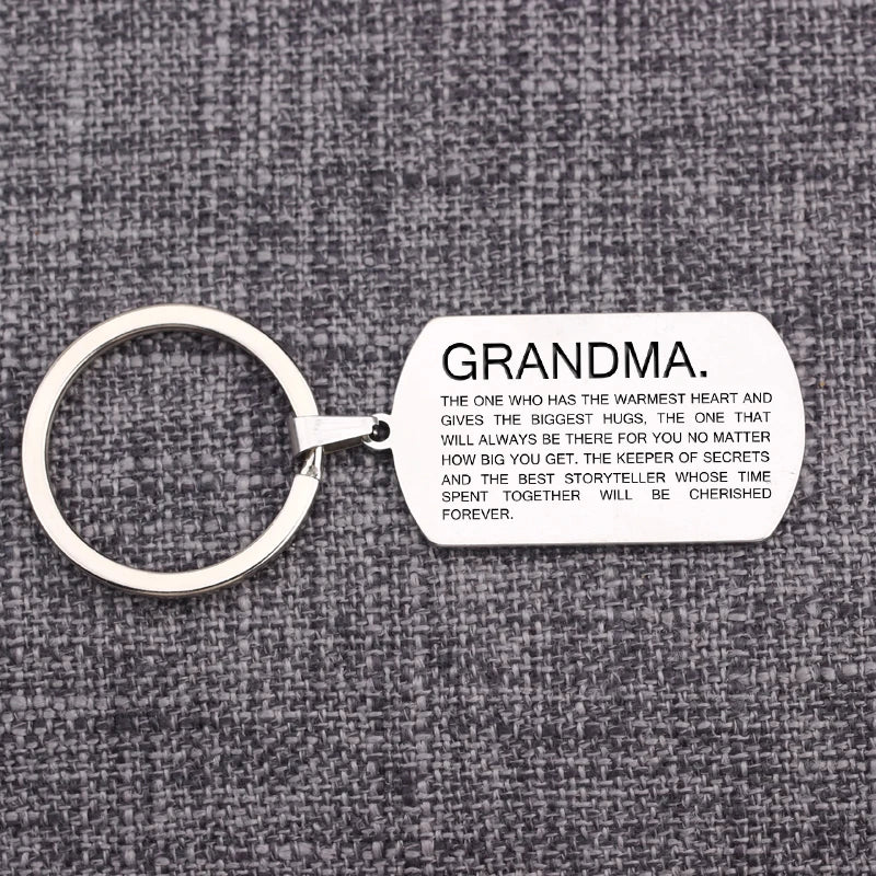 Grandma Gift Keychain Family Jewelry Car Accessories