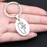 Godmother Oval Pendant Keyring Engraved Gift Idea