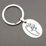 Godmother Oval Pendant Keyring Engraved Gift Idea