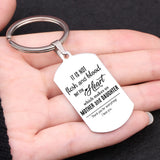 Stepdaughter Gift Keychain Dog Tag Pendant Mother's Day