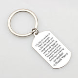 Engraved Thank You Keychain Colleague Gift