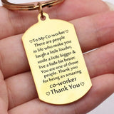 Engraved Thank You Keychain Colleague Gift