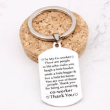 Engraved Thank You Keychain Colleague Gift