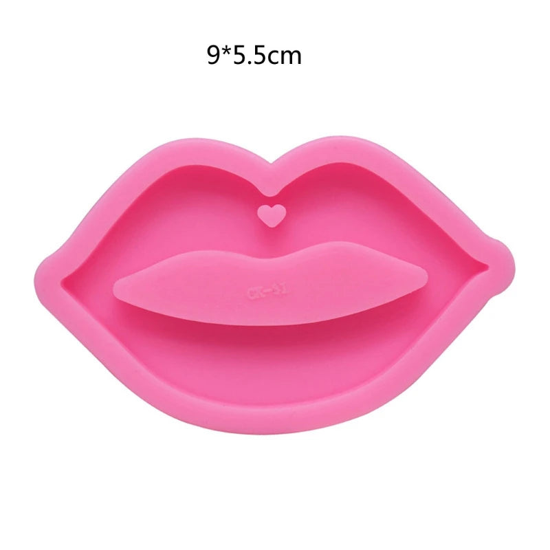 Sexy Lips Mouth Shape Keychain Silicone Mold DIY Candy Ice Cream Molds