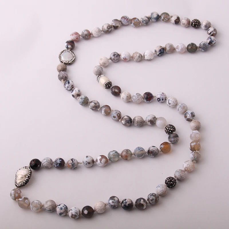 10mm Natural S Handmake Crystal Pearl Charm Necklace