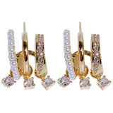Zircon Multi-layer Vertical Bar Geometric Earrings Party Jewelry