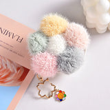 Korea Plush Flower Sun Flower Keychain Women Hairball Bag Pendant