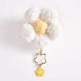 Korea Plush Flower Sun Flower Keychain Women Hairball Bag Pendant