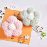 Korea Plush Flower Sun Flower Keychain Women Hairball Bag Pendant
