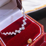 Korea Simulated Diamond Charm Women 925 Silver Necklace Love Birthday