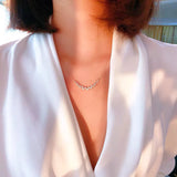 Korea Simulated Diamond Charm Women 925 Silver Necklace Love Birthday