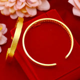 22k Yellow Bracelet Jewelry Women Wedding Engagement Statement Bangles