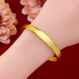 22k Yellow Bracelet Jewelry Women Wedding Engagement Statement Bangles