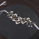 Bridal Bridesmaid Pearl Hand Flower Bracelet Wedding Gift