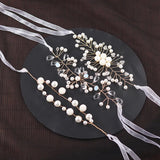 Bridal Bridesmaid Pearl Hand Flower Bracelet Wedding Gift