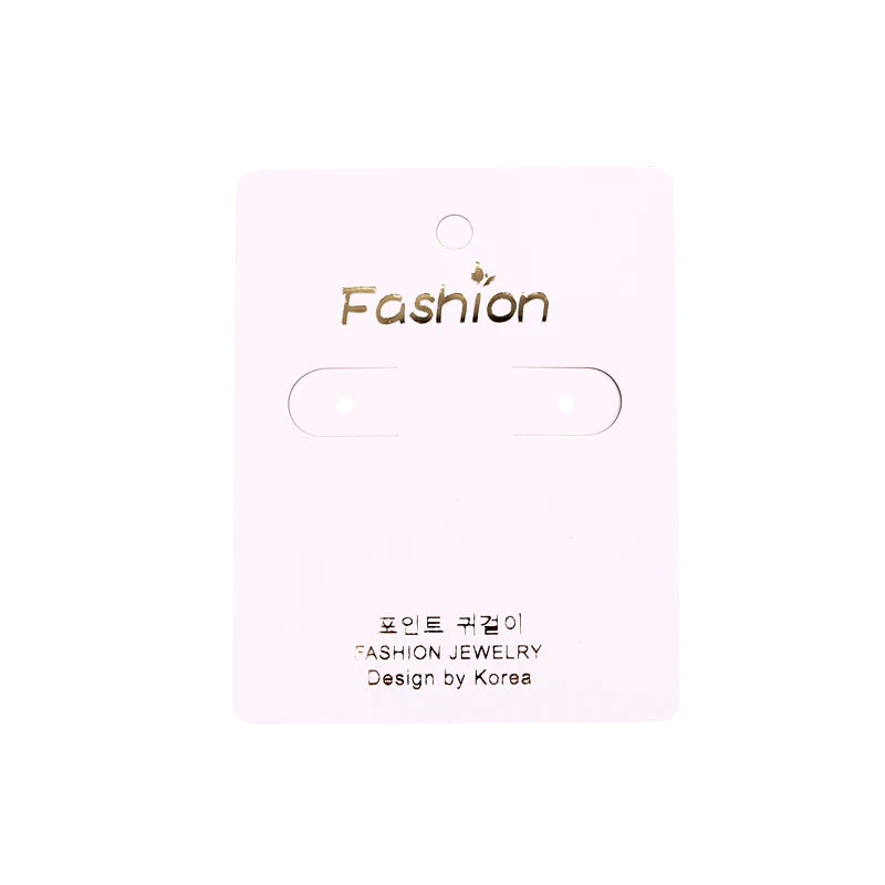 200PCS Silver Earings Display Cards 6x7.5cm - Jewelry Packaging