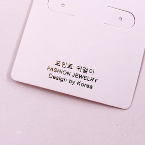 200PCS Silver Earings Display Cards 6x7.5cm - Jewelry Packaging