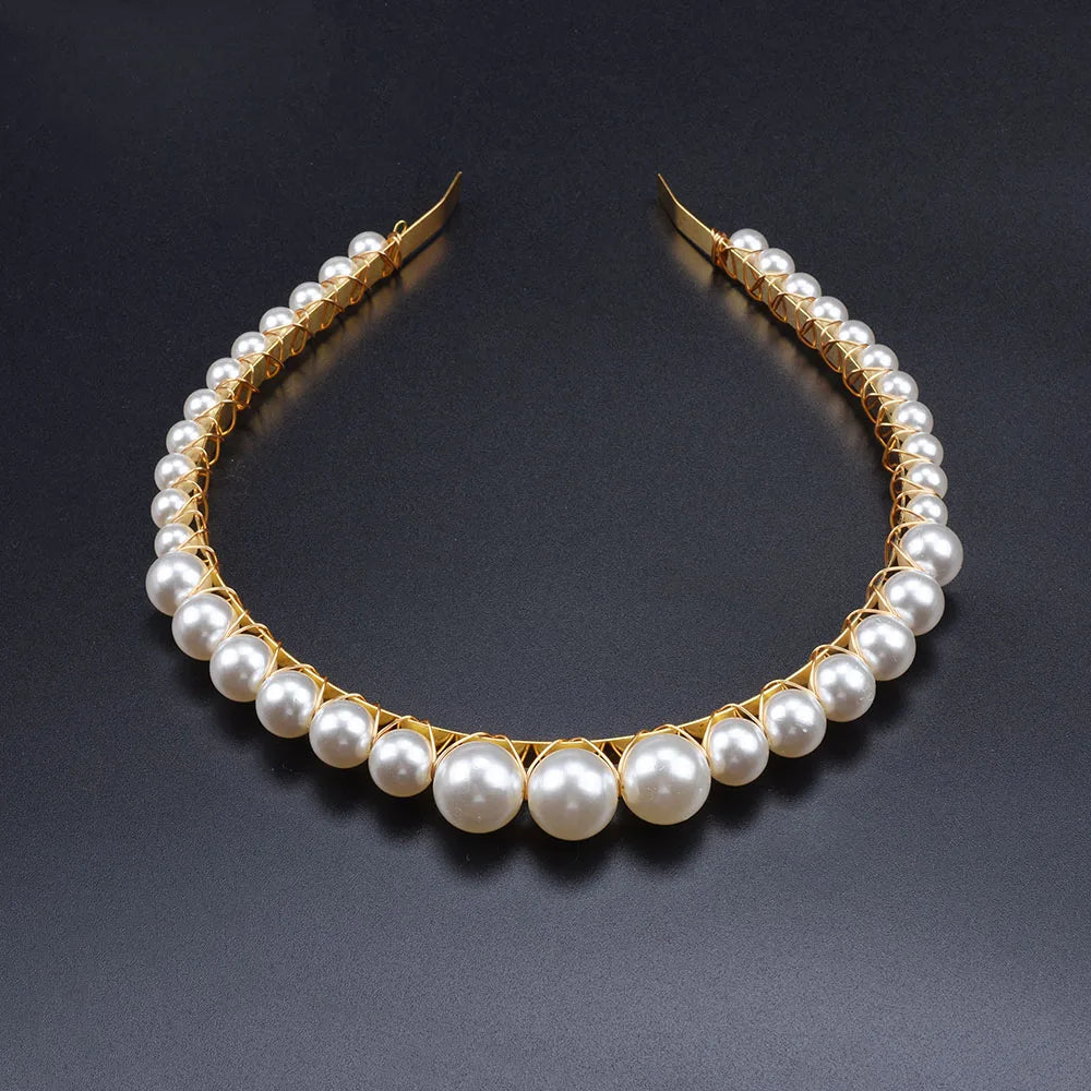 Baroque Faux Pearl Hairband for Women