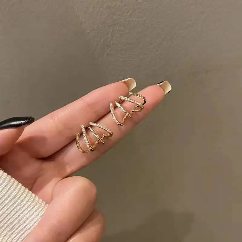 Silver Ear Cuff Earrings for Women Minimalist Jewelry Gift