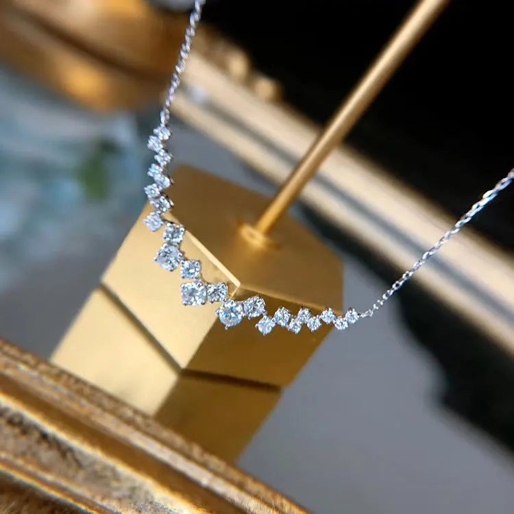 Zircon Charm Choker Short Chain Necklace for Women