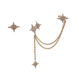 Octagonal star Tassel Earring Crystal Earings