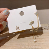 Octagonal star Tassel Earring Crystal Earings
