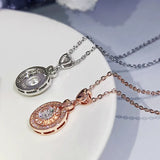 AAAA Zircon Pendant Necklace 925 Silver Women's Chain