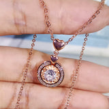 AAAA Zircon Pendant Necklace 925 Silver Women's Chain