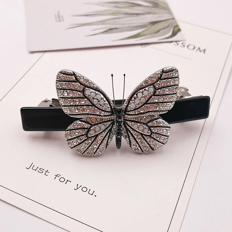 Colorful Butterfly Crystal Hairpin Girls Hair Accessories Clips