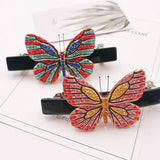 Colorful Butterfly Crystal Hairpin Girls Hair Accessories Clips
