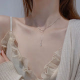 Kpop 925 Sterling Silver Peach Heart Necklace for Women