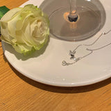 Kpop 925 Silver Butterfly Pearl Pendant Choker Chain Necklace for Women